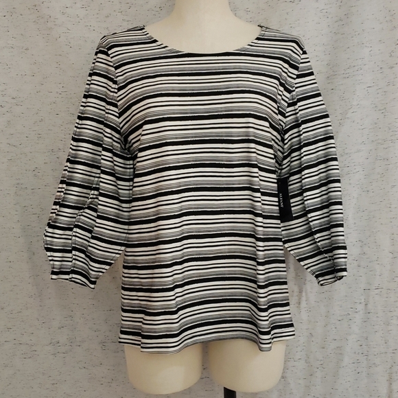 NWT Black and White Dress Top - Picture 1 of 5